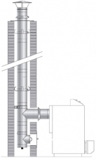 Single wall stainless steel chimney ø 110 mm 5,7 m