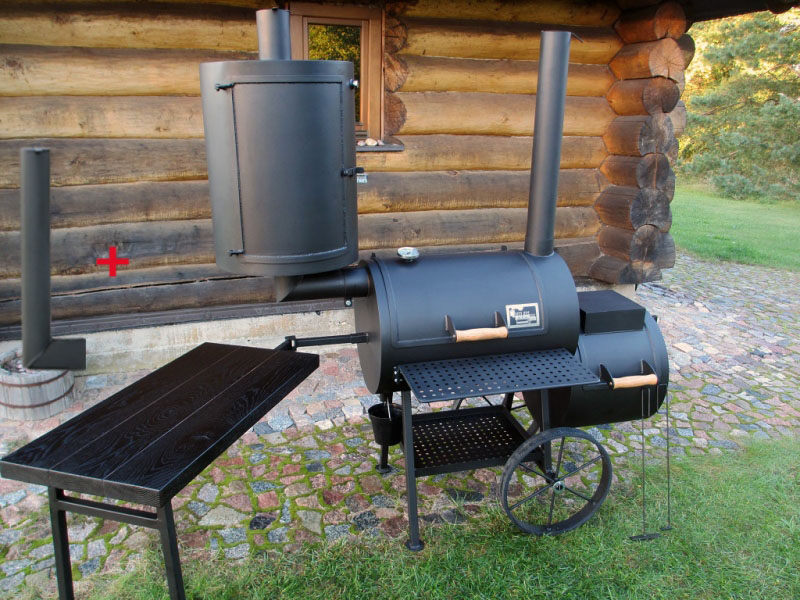 Universelle ReverseFlow Smoker 20 Compact / 8 mm / mit Räucherkamin