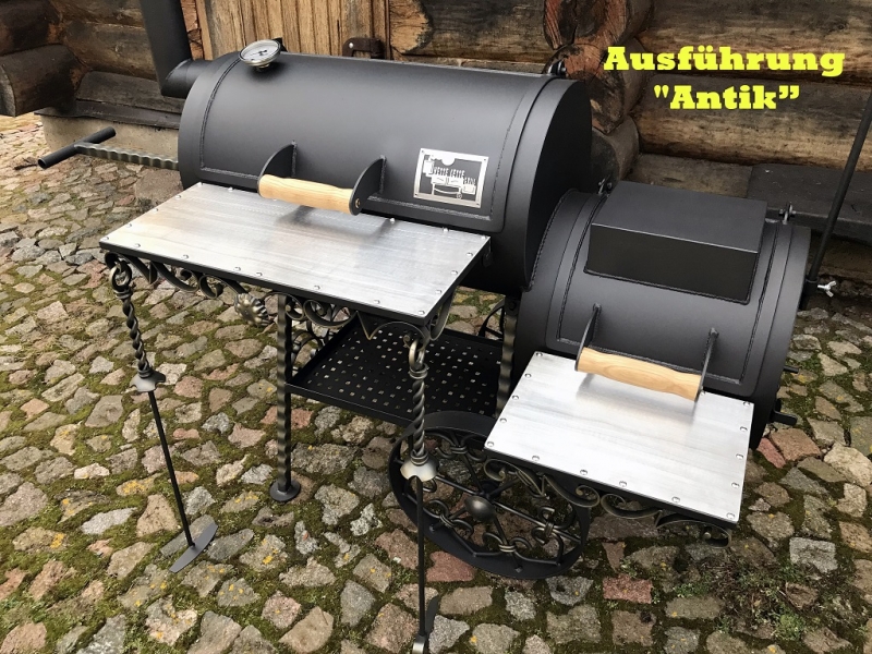 Universelle Smoker Grill 20 XL / 6,2 mm / mit Räucherkamin