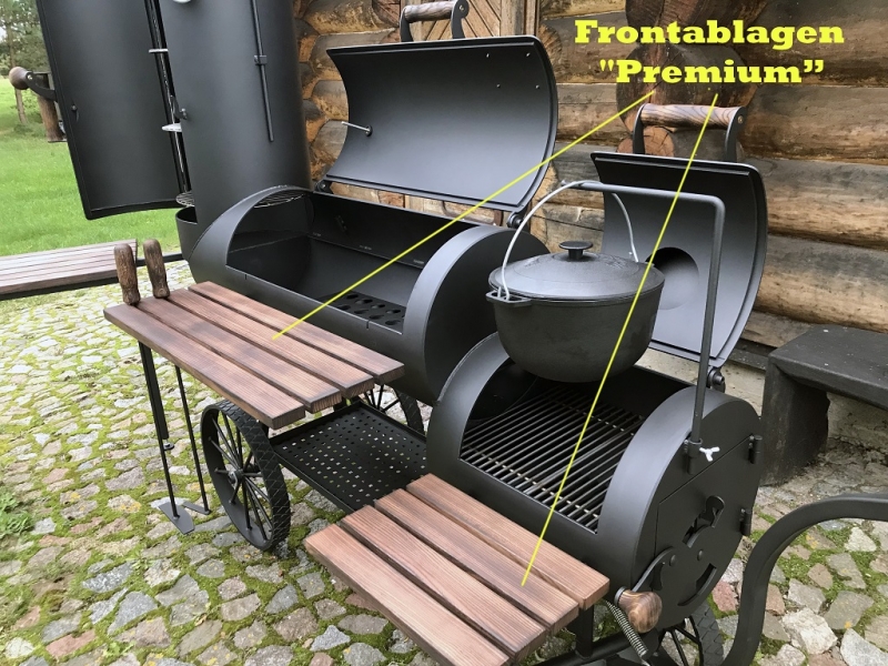 Universelle Smoker Grill 20 XL / 6,2 mm / mit Räucherkamin