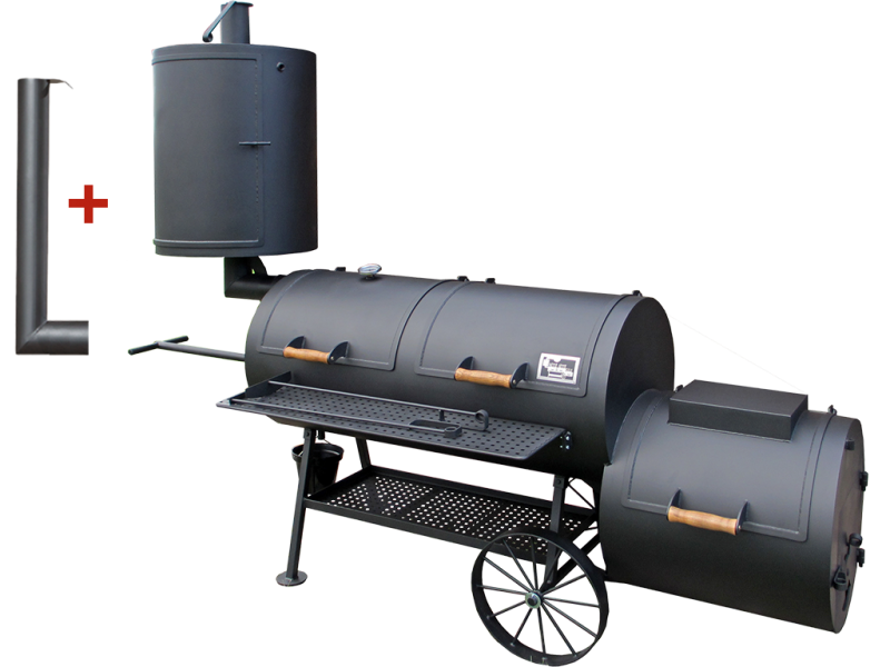 Universelle Smoker Grill 20 XL / 8 mm / mit Räucherkamin