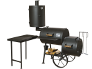 Offest Grill Smoker 20" Compact / 6.2 mm / with smokehouse